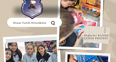 FATİH ORTAOKULUNDAN ÖRNEK DAVRANIŞ ÇEDES PROJESİ KAPSAMINDA KARDEŞ OKULUNUN YANINDA