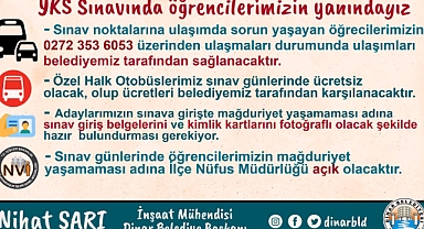 YKS Sınavında öğrencilerimizin yanındayız