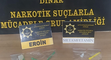 Dinar'da Eroin maddesi yakalandı