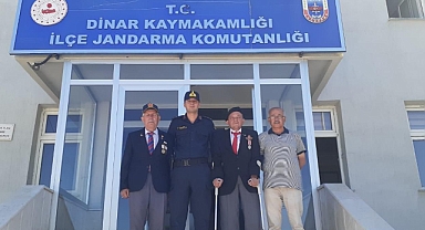 Şehit babamız ve dernek başkanlarından yeni göreve başlayan komutana ziyaret