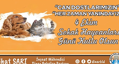 Belediye Başkanımız Nihat Sarı’dan Hayvanları Koruma Günu Mesajı
