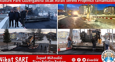 Atatürk Park Güzergahına Sıcak Asfalt Serimi Projemizi tamamladık.
