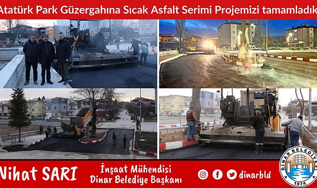 Atatürk Park Güzergahına Sıcak Asfalt Serimi Projemizi tamamladık.