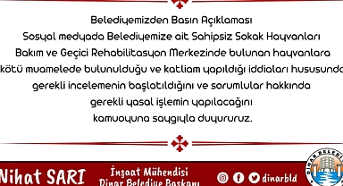 Belediyemizden Basın Açıklaması