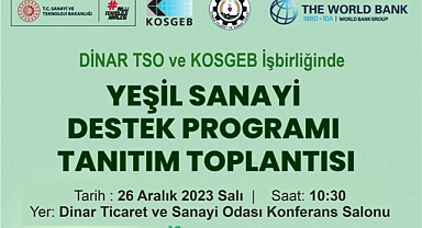 DİTSO DA YEŞİL SANAYİ DESTEK PROGRAMI TANITIM TOPLANTISI YAPILIYOR