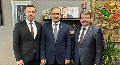 Başkan Nihat Sarı, Ali Özkaya'ya ve Hasan Arslan'a Ziyarette Bulundu
