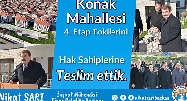 Dinar'da 4. Etap Konak Mahallesi Tokileri Sahiplerine Teslim Edildi