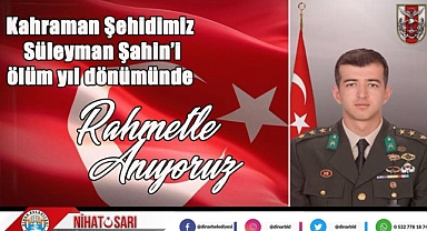 Başkan Sarı’dan Şehit Süleyman Şahin’i Anma Mesajı