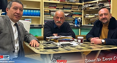 CHP Belediye Başkan Adayı Veysel Topçu, Mevlüt Er ve Tülay Er'i Ziyaret Etti