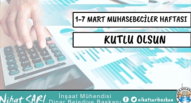 Başkan Nihat Sarı'dan 1-7 Mart Muhasebeciler Haftası Mesajı