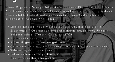 DİNAR’DA İŞ İLANI