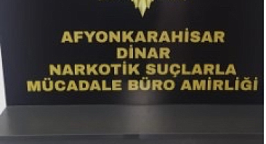 Dinarda uyuşturucu yakalandı
