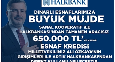Dinarlı Esnaflarımıza Müjde