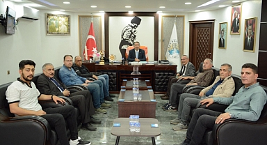 BAŞKAN VEYSEL TOPÇU’YA HAYIRLI OLSUN ZİYARETLERİ DEVAM EDİYOR