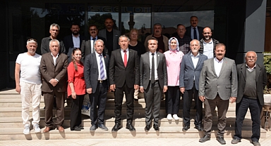 CHP Afyonkarahisar İl Başkanı Faruk Duha Erkan, Veysel Topçu'yu Ziyaret Etti