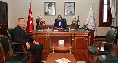 Başkan Veysel Topçu Vali Kübra Gürman Yiğitbaşı’yı Ziyaret Etti