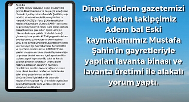 Gazetemizi Takip Eden Bir Takipçimiz Eski Kaymakamımız Mustafa Şahin'in Gayretleriyle Yapılan Lavanta Binası ile alakalı Yorum Yaptı