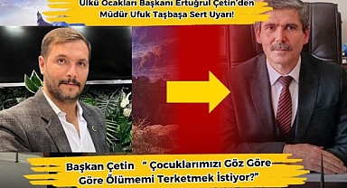 Ülkü Ocağı Başkanı Ertuğrul Çetin Müdür Ufuk Taşbaş’ı Sert Dille Uyardı