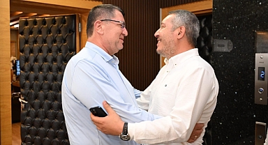 “Belediye Başkanı Veysel Topçu’dan AESOB Başkanı Adlıhan Dere’ye Ziyaret”