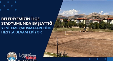 Belediyemizin İlçe Stadyumunda Başlattığı Yenileme Çalışmaları Tüm Hızıyla Devam Ediyor