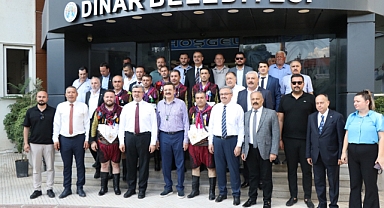 TOBB Başkanı Rıfat Hisarcıklıoğlu’ndan Dinar Belediye Başkanımız Veysel Topçu’ya Ziyaret