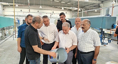 DİNAR OSB YÖNETİM KURULU DİNAR KAĞITÇILIK VE TENSAN TENEKE FABRİKALARINI ZİYARET ETTİ.