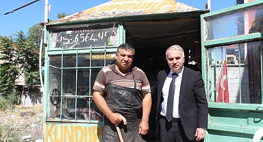 KAYMAKAM DURU ESNAF ZİYARETLERİNE DEVAM EDİYOR.