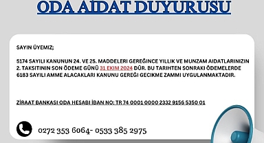 ODA AiDAT DUYURUSU