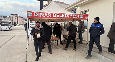 Dinar Belediyesinden Esnafa Çorba İkramı