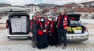Türk Kızılay Dinar Derneği'nden Ramazan Öncesi Erzak Yardımı