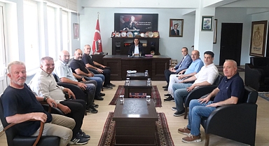 Dinar Spor Kulübü'nden Kaymakamımız Hasan UĞUZ’a Ziyaret