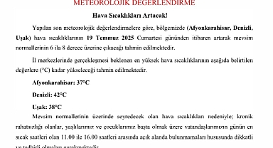 Meteoroloji Uyardı: Sıcaklıklar Artıyor!