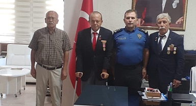 Gazilerden ve Şehit Ailesinden Emniyet Müdürü’ne Ziyaret