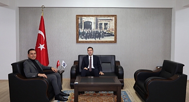 Bolvadin Başsavcısı Ümit GÜNTÜRK, Kaymakamımız Hasan UĞUZ’u Ziyaret Etti