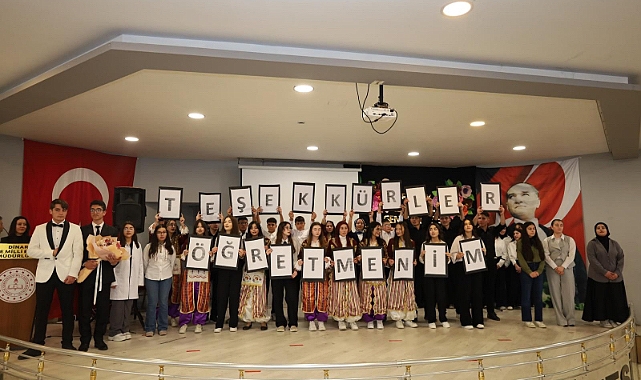 Dinar’da 24 Kasım Öğretmenler Günü Coşkuyla Kutlandı