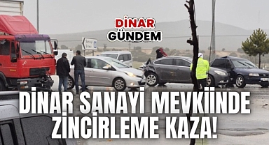 Dinar Sanayi Mevkiinde Zincirleme Kaza!