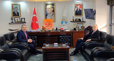 İlçe Emniyet Müdürümüz Savaş Kan’dan Belediye Başkanımız Veysel Topçu’ya Ziyaret