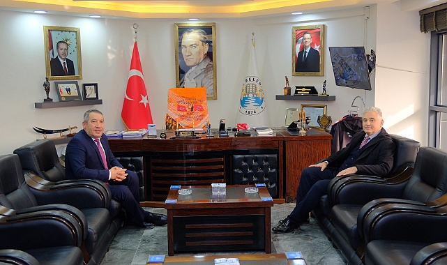 İlçe Emniyet Müdürümüz Savaş Kan’dan Belediye Başkanımız Veysel Topçu’ya Ziyaret