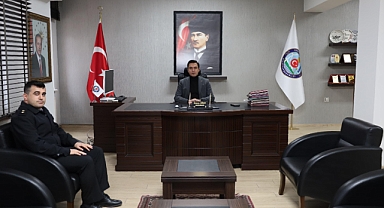 Jandarma Üsteğmen Hüsamettin ÖNAL’dan Kaymakamımız Hasan UĞUZ’a Ziyaret
